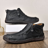 Comfortable Flat-Soled Handmade Leather Casual Shoes