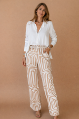 Women's Casual Long Sleeve Two-Piece Set with Belt